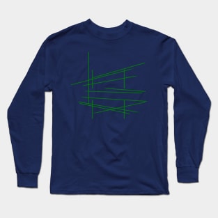 Stacked Green Lines Long Sleeve T-Shirt